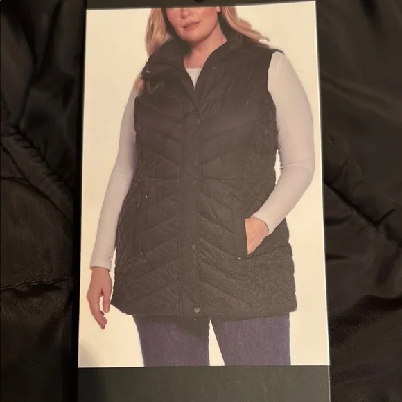 Black Quilted Women's Vest XL . - Picture 2 of 6
